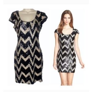 Dress the population mini sequin dress size large